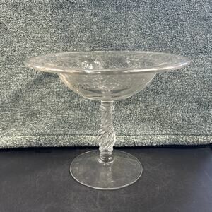 Antique Cut Glass Edwardian Pedestal Tazza Centerpiece Pairpoint 1900 Crystal